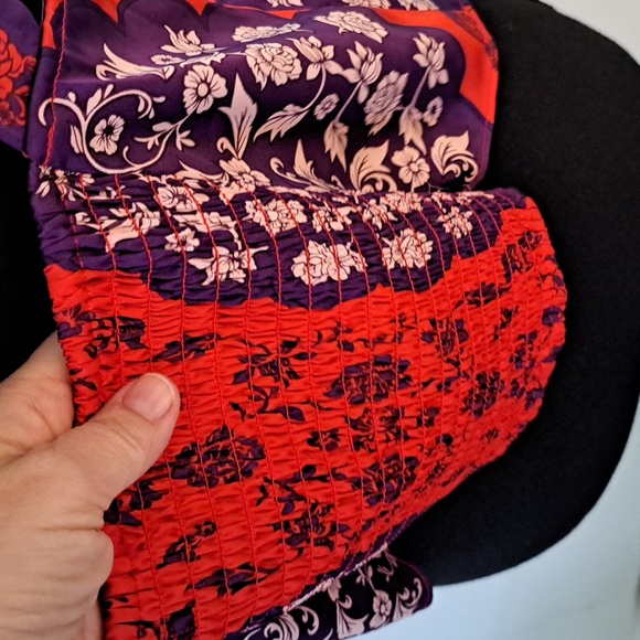 NWOT RACHEL ZOE purple and red tank/halter style top; Size L - Picture 5 of 6